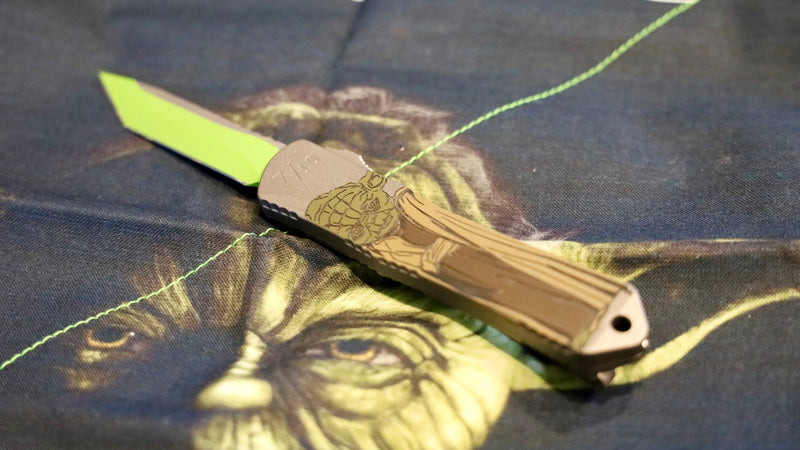 Load image into Gallery viewer, Custom Mayhem EDC x Heretic Knives &quot;YODA&quot; Manticore S Tanto
