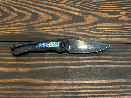Heretic Knives Custom Auto Wraith with Abalone Inlay